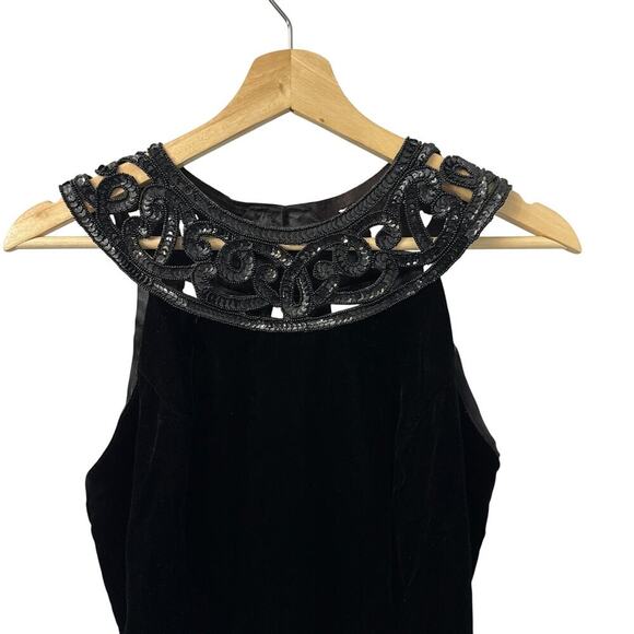 Gunne Sax Jessica McClintock Black Velvet Dress - Picture 4 of 11